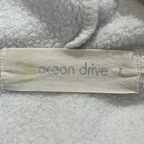 Ocean Drive RON JON White and Blue Tie-Dye Hoodie WOMENS SIZE L - Picture 6 of 8